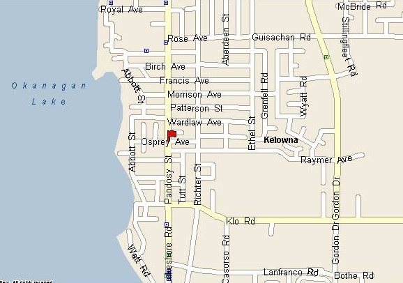 Map to the Kelowna Canadian Medical Supplies Store